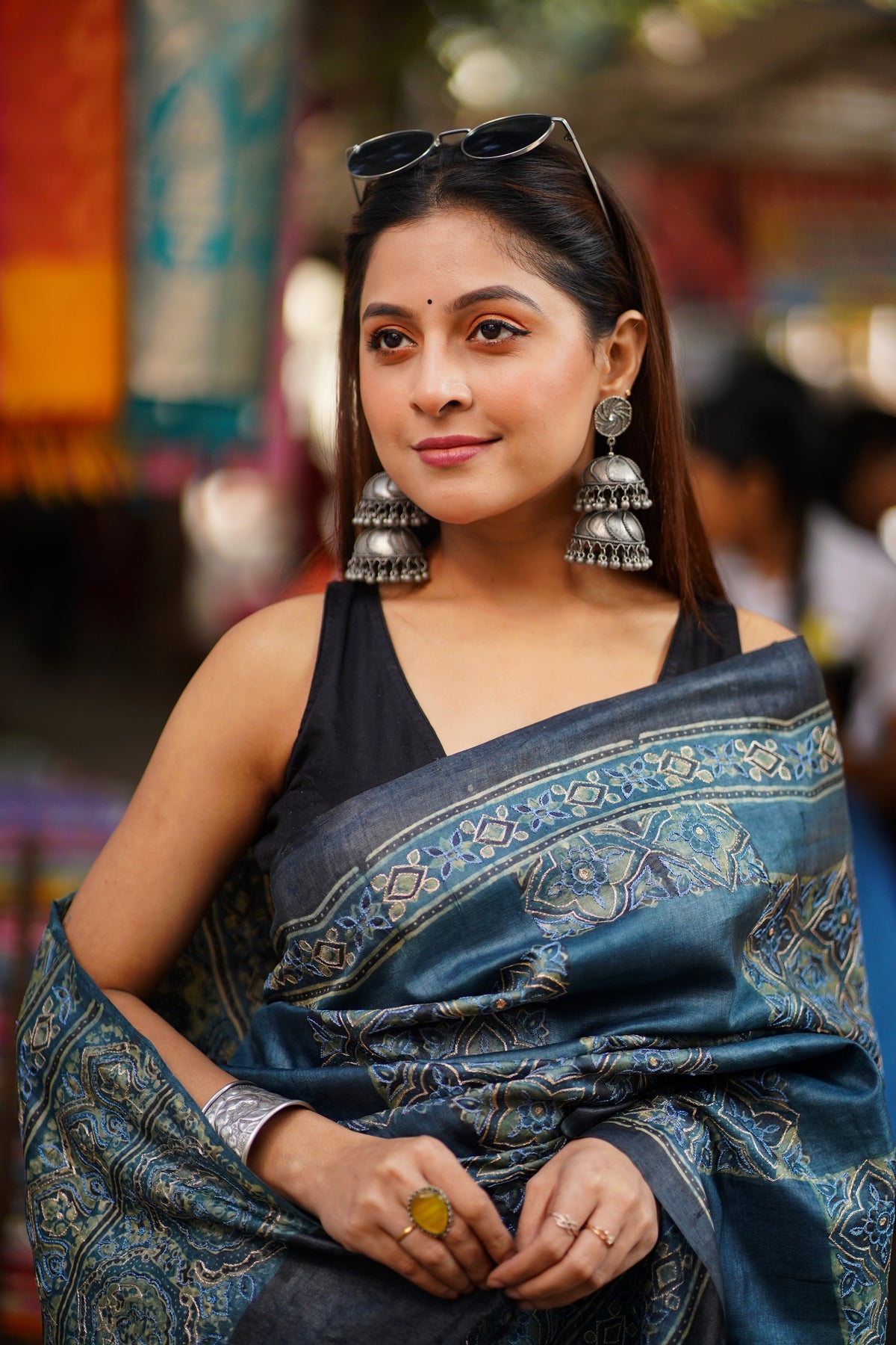 Lapis Lazuli Premium Blue Tussar Silk Saree – Lightweight Festive & Occasion Wear