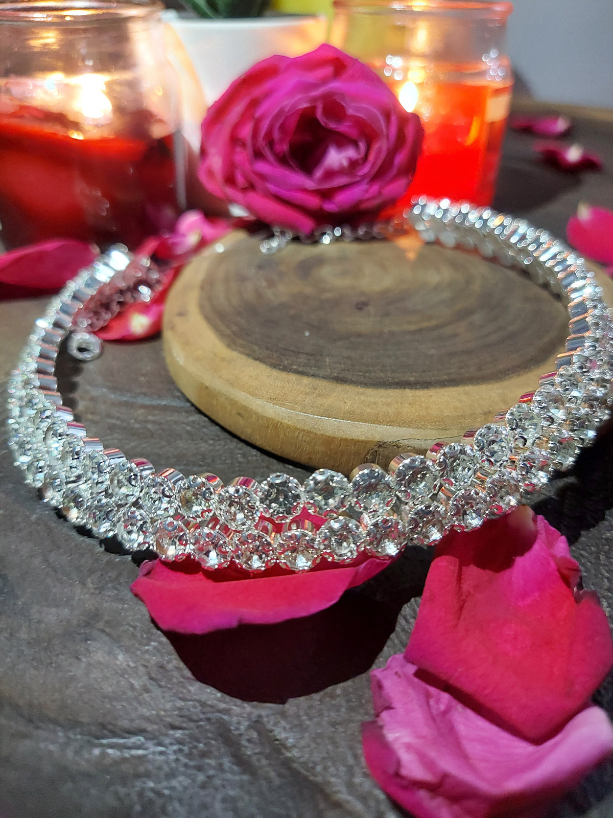 Stone studded choker