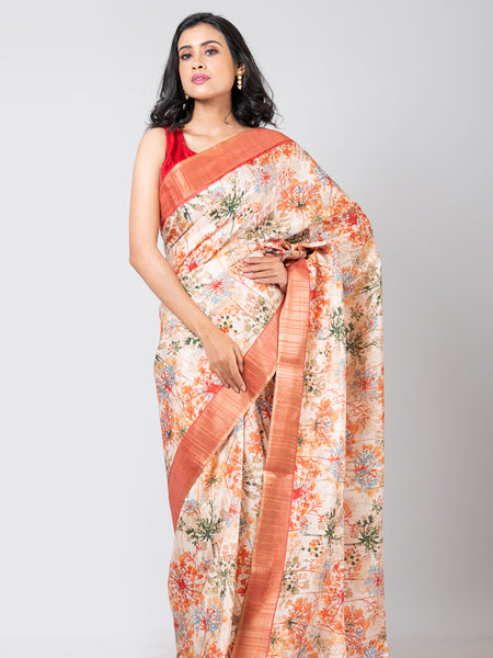 Sunny elegance Designer Light Yellow Semi Tussar Saree for Celebrations and Occasions