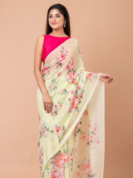 Weightless Charm Mint Green Georgette Saree – Elegant Lightweight Flowing Ethnic Wear Saree