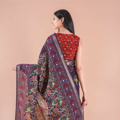 Komal | Chanderi saree katha with mirror work