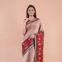 Reshami | Chanderi saree katha with sequence work