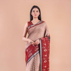 Reshami | Chanderi saree katha with sequence work
