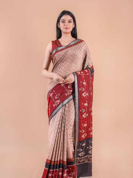 Reshami | Chanderi saree katha with sequence work
