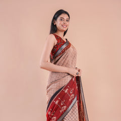 Reshami | Chanderi saree katha with sequence work