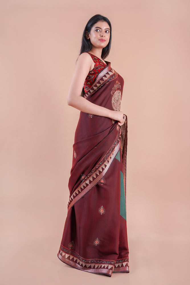 Sutra | Chanderi saree katha with sequence work