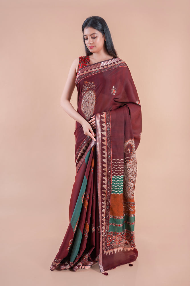 Sutra | Chanderi saree katha with sequence work