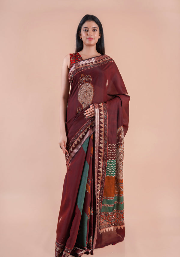 Sutra | Chanderi saree katha with sequence work