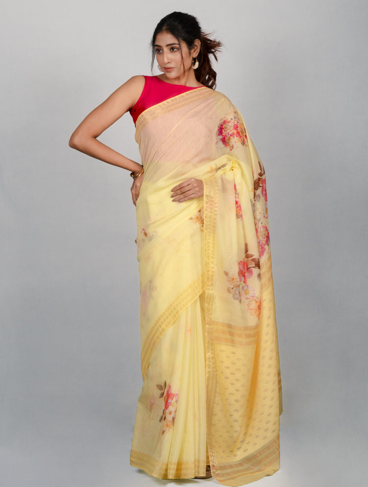 The Golden Sundrop Saree