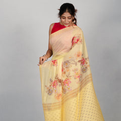 The Golden Sundrop Saree