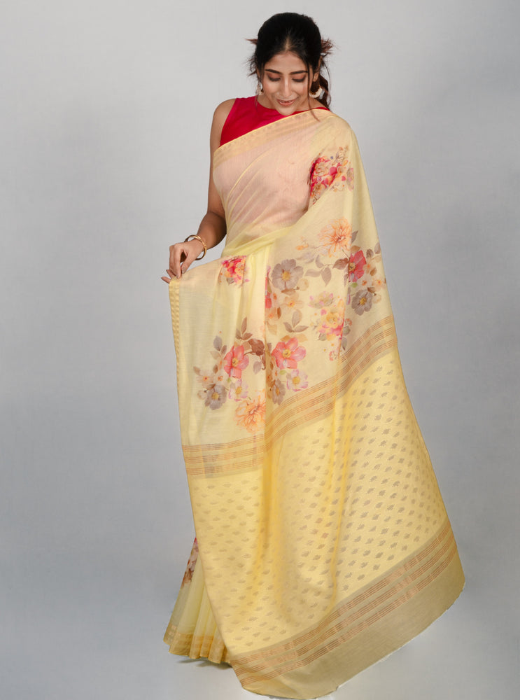The Golden Sundrop Saree