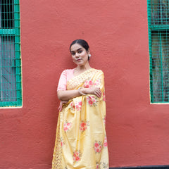 Floral Opus - Floral Yellow Saree