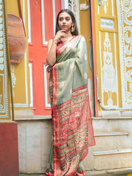 Polka Cotton Tissue Polka Dot Saree – Lightweight Elegant Sheer Ethnic Wear Saree