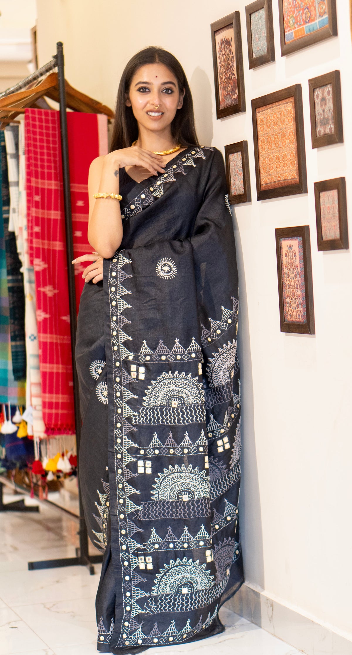 ZURI Elegant Pure Dyed Tussar Silk Saree – Authentic Handwoven Silk Saree