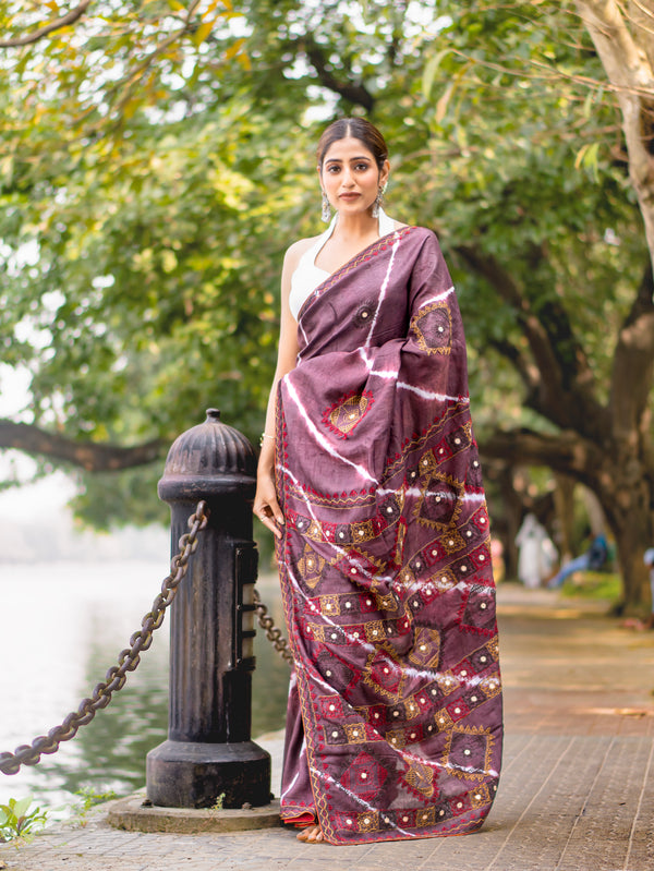 Sampurna Elegant Pure Tussar Silk Saree – Authentic Handwoven Traditional Saree