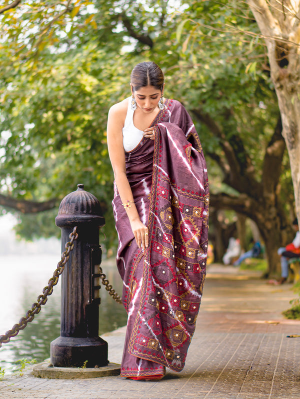 Sampurna Elegant Pure Tussar Silk Saree – Authentic Handwoven Traditional Saree