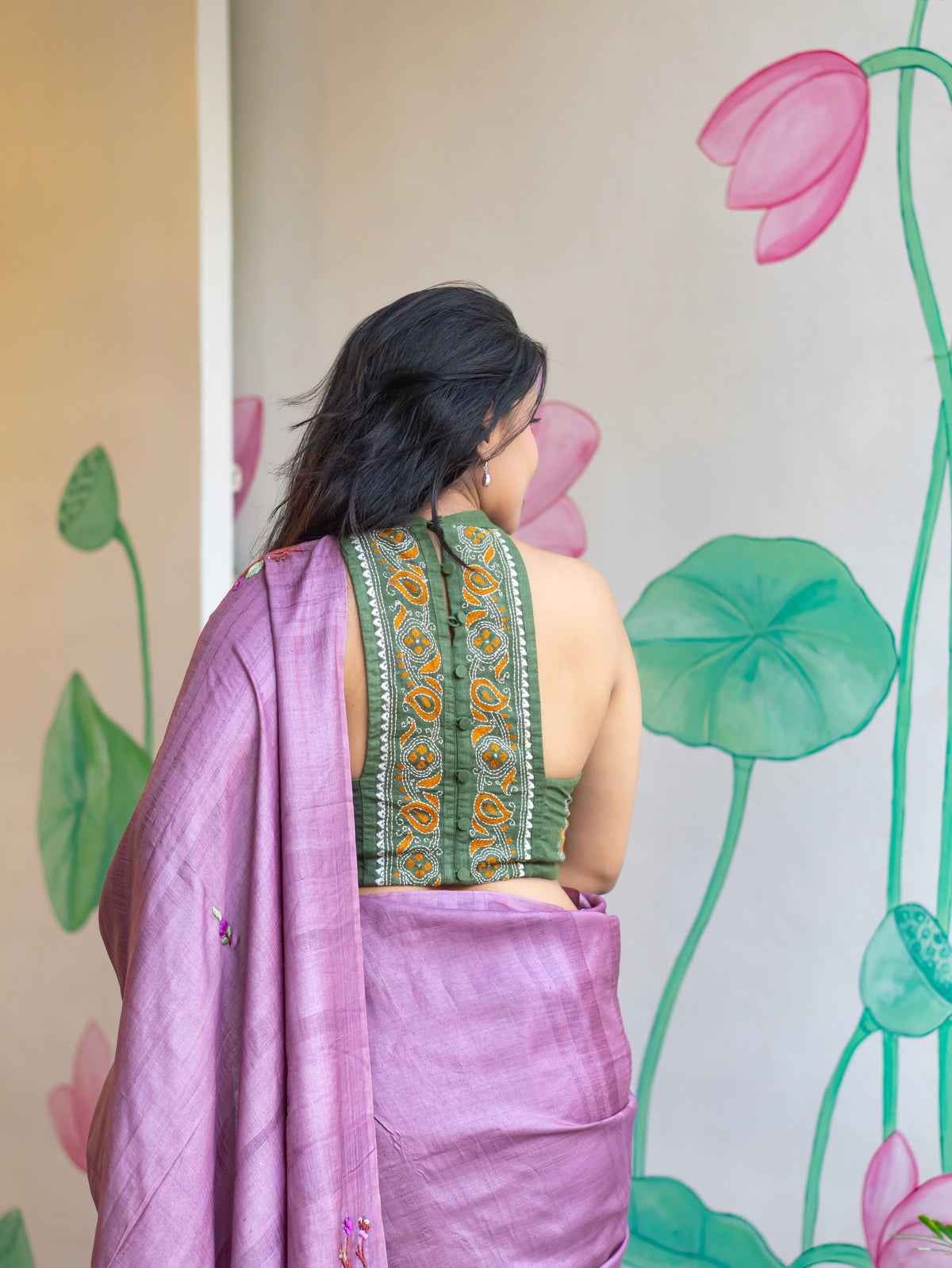 Onapushpa Designer Violet Pure Tussar Silk Saree for Weddings, Festive & Special Occasions