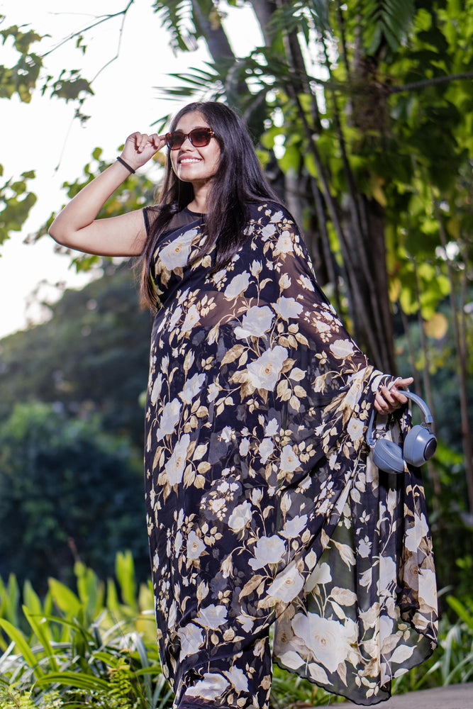 Black Floral Elegance