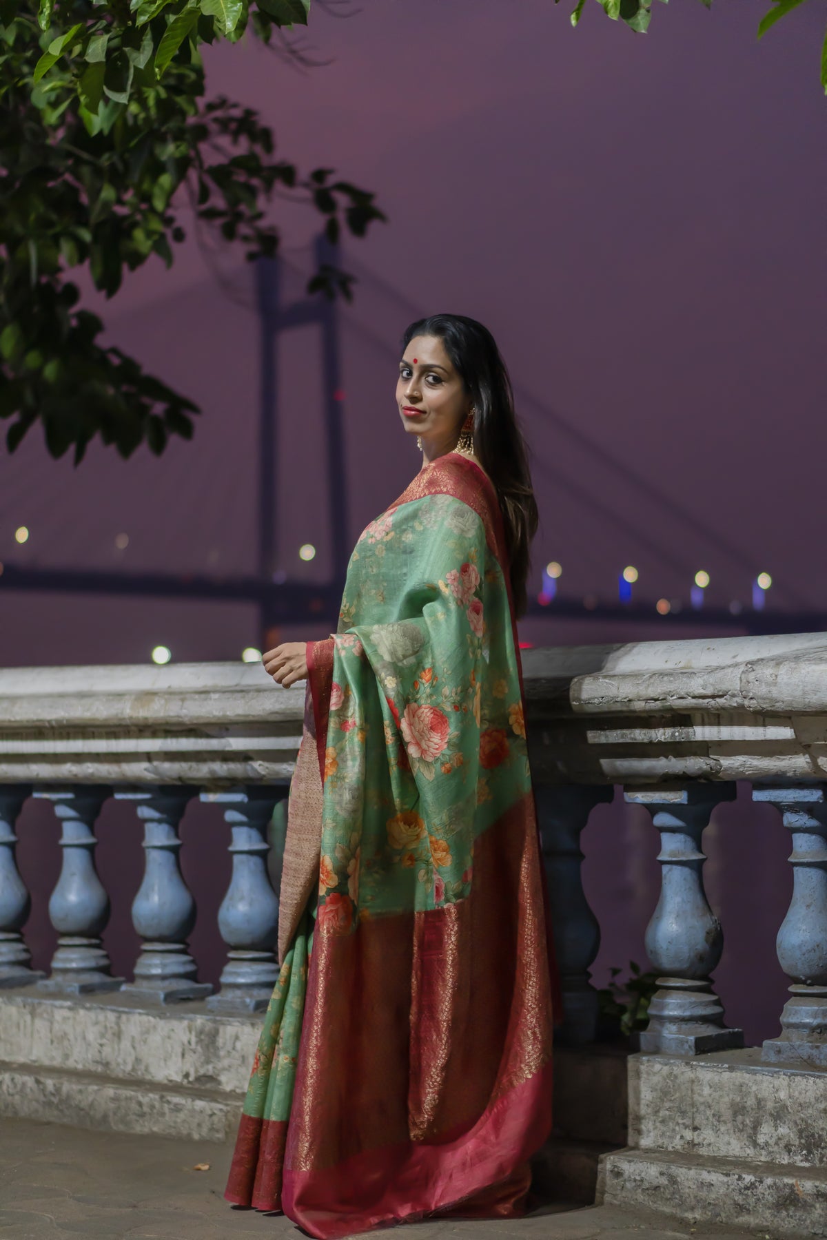 Enchante Premium Light Green Tussar Banarasi Saree with Traditional Weaving & Rich Elegance