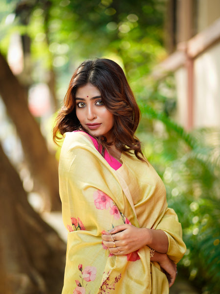 Royal elegance of tussar silk Traditional Pista Green Tussar Silk Saree with Timeless Appeal