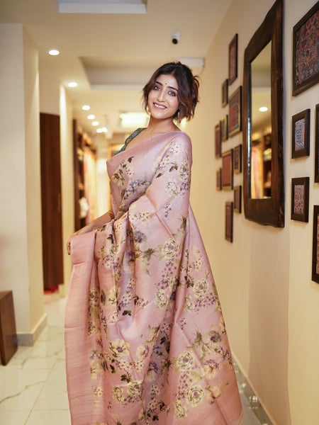 colorfull bliss | Designer Lavender Tussar Silk Saree – Timeless Festive Wear Saree