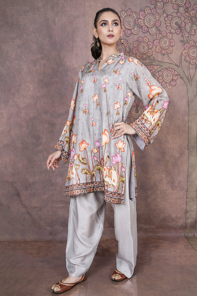 russian silk dress Jazmin Russian Silk Embroidered Festive 3 Piece Dress