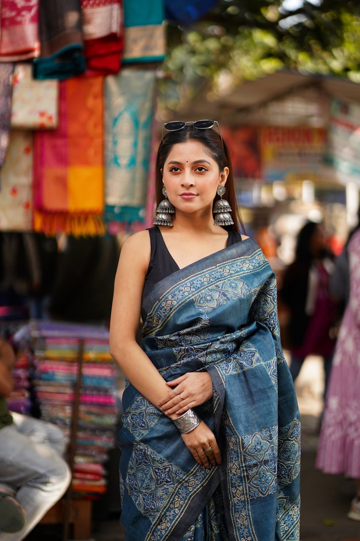 Lapis Lazuli Premium Blue Tussar Silk Saree – Lightweight Festive & Occasion Wear