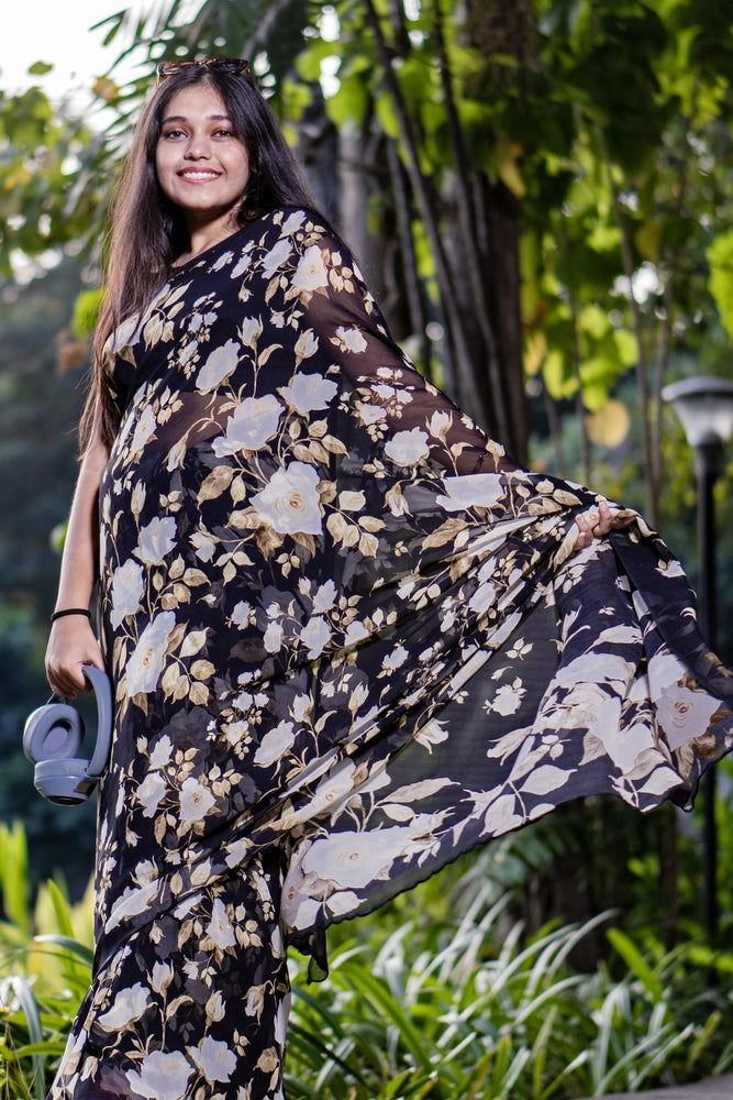 Black Floral Elegance