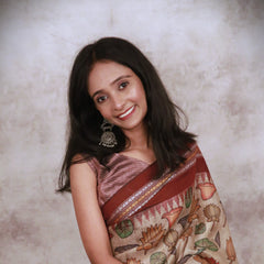 Kalamkari Bloom on Tusser