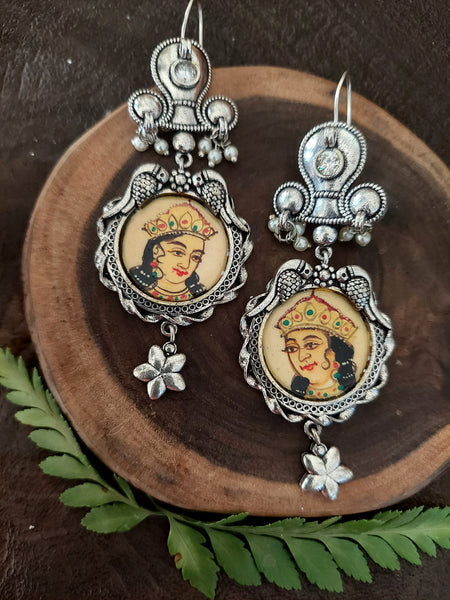 Mughal Drop Jewel Royal Mughal Inspired Earrings with Exquisite Mirror Finish Drop