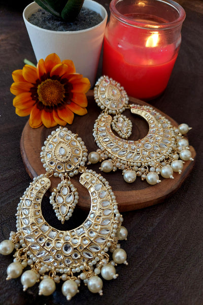 White Beaded Kundan Jewel