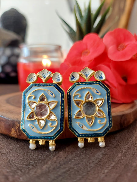 Star Jewel Elegant Pastel Color Statement Earrings – Designer Lightweight Jewelry