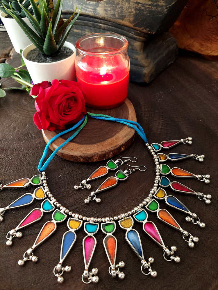 Multi colored Tribal Neckpiece