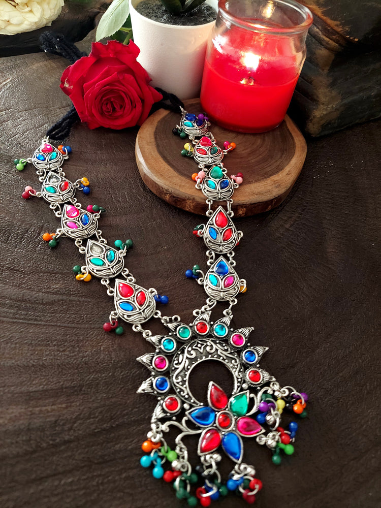 Multi colored stone Neckpiece
