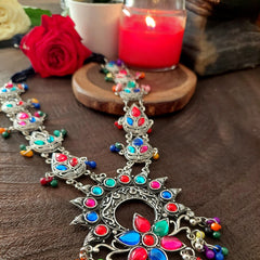 Multi colored stone Neckpiece