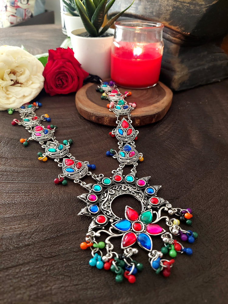 Multi colored stone Neckpiece