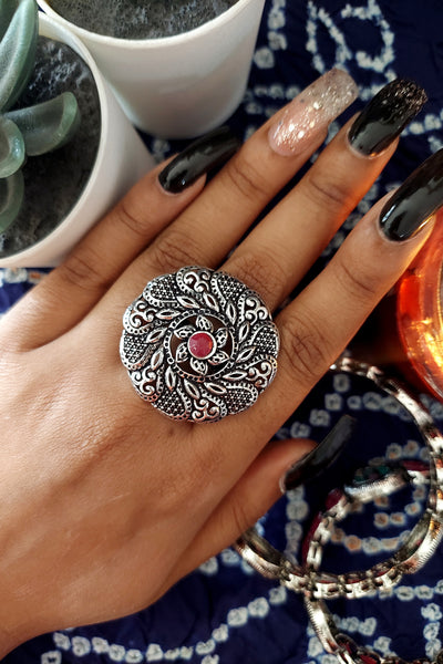 Antique Ruby red Finger Ring