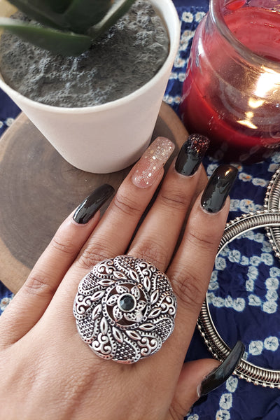 Antique Jed Black Finger Ring