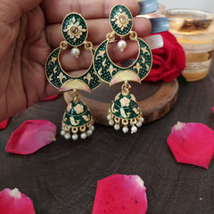 Traditional moon jhumka