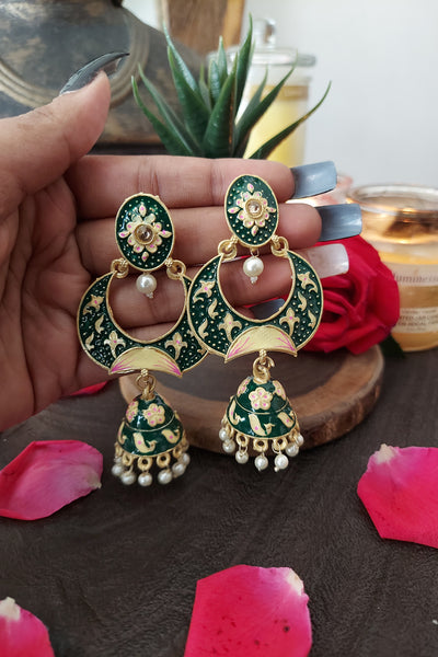 Traditional moon jhumka