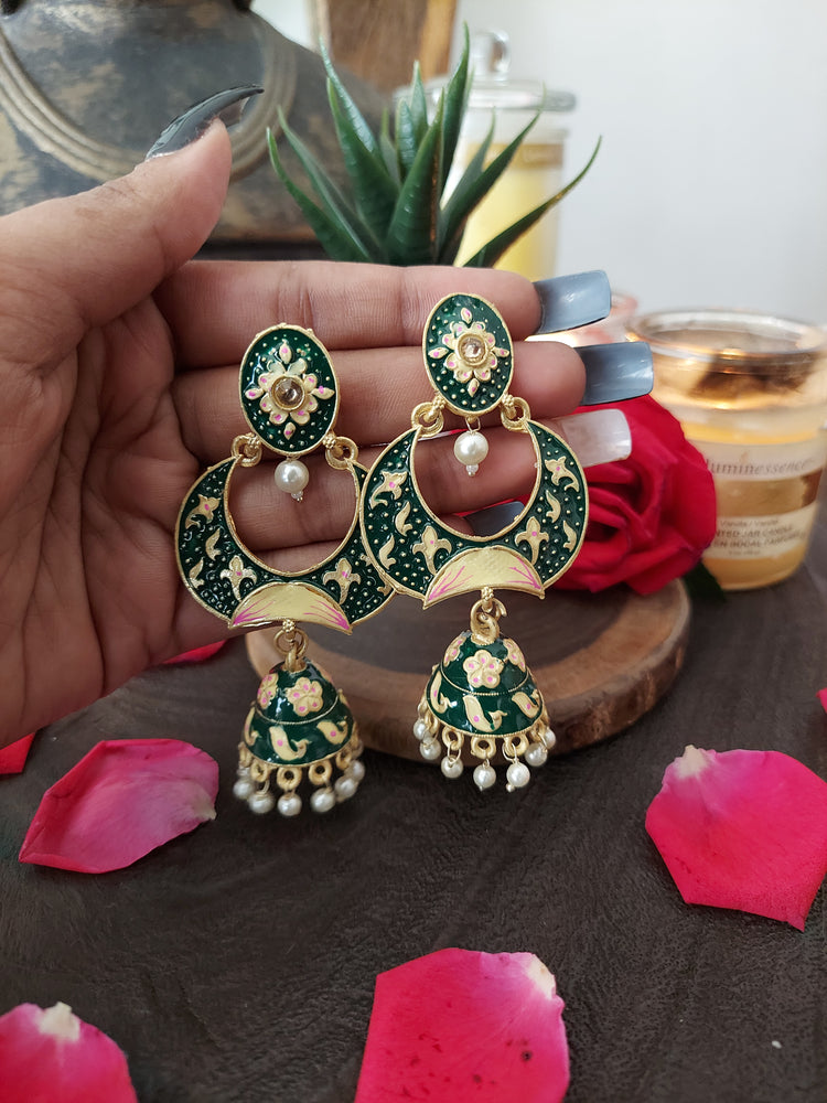 Traditional moon jhumka