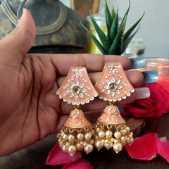 Pastel intricate jhumka