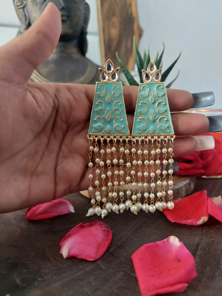 Raindrop Jewel Pastel Blue Raindrop Earrings – Elegant Lightweight Drop Earrings for Women