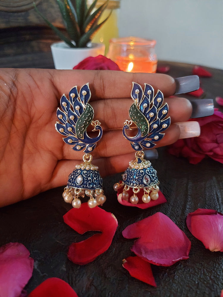 Peacock earring