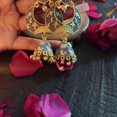 Traditional moon Jhumka