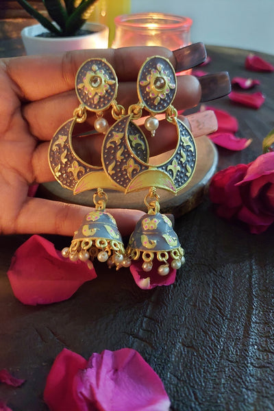 Traditional moon Jhumka