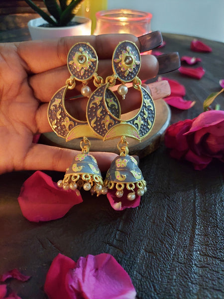 Traditional moon Jhumka