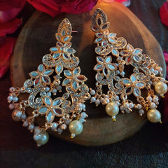 Layered kundan jhumka