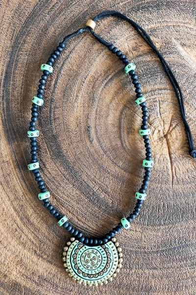 Terracotta pendant Necklace