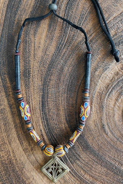 Terracotta & Dokra pendant Necklace